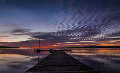 sunset over lake