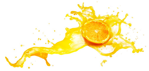 orange splash isolated