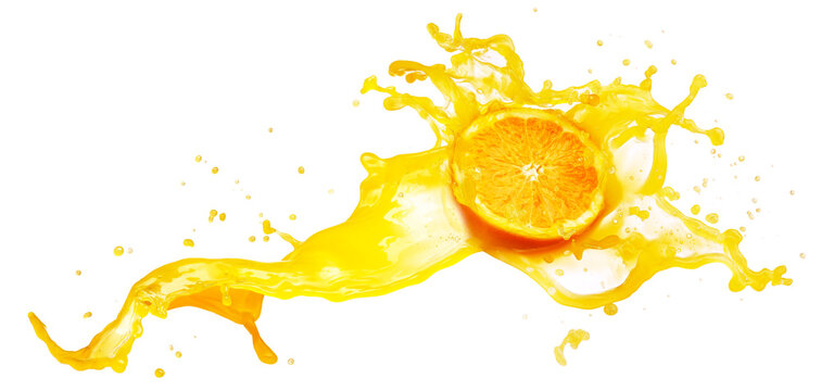 orange splash isolated