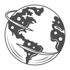 world globe map geolocation pins travel around icon