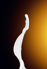 Splash of white fat milk as design element