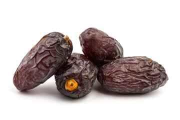 Dried dates fruits isolated on white background