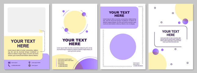 Creative business brochure template. Simple corporate presentation. Flyer, booklet, leaflet print, cover design with text space. Vector layouts for magazines, annual reports, advertising posters