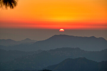 sunrise in the mountains