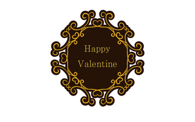 フレーム素材、豪華でエレガントなゴシックフレーム、ハッピーバレンタイン