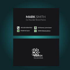  new black  business card design 