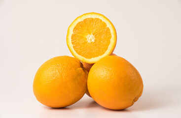 oranges on white