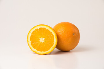 oranges on white