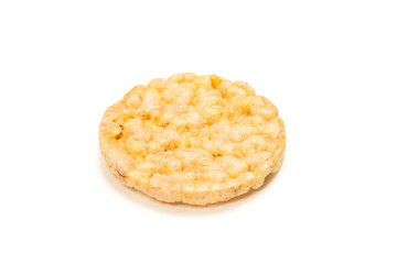 Rice wafer isolated on white background.