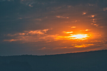 sunset in the mountains