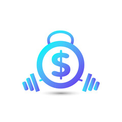 Dollar icon fitness logo design, Gym Logos Design, Workout Logo Ideas For App, Gym Logo Ideas and Fitness Logo Designs