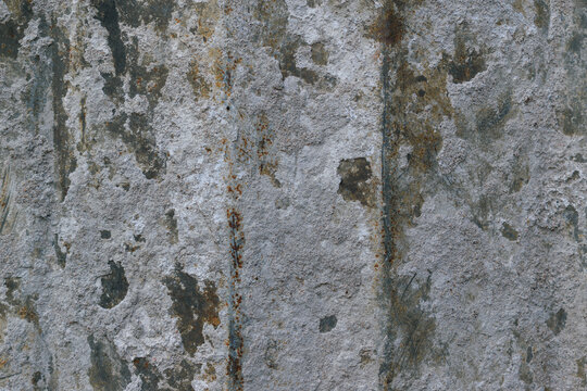 Cement textured metal surface. Scratches, traces of rust. Color - Aluminum, Hue Gray.