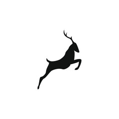 deer jumping vector illustration for an icon, symbol or logo