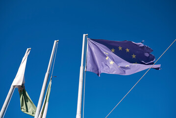 Monopoli, Italy - September 04, 2020 : European flag