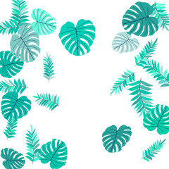 Vector tropical pattern from colorful foliage.
