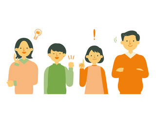 4人家族の上半身セット・解決 安心