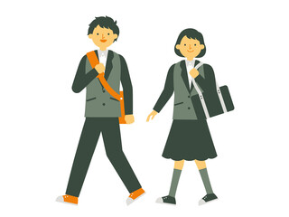 学生の男の子と女の子・ブレザー