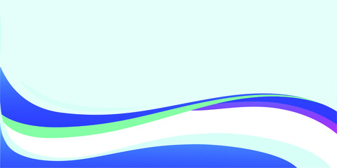 Blue Green abstract curve pattern background with copy space, Wave Abstract Background. For Design Flyer, Banner, Landing Page. Vector Illustration with Color Gradient 