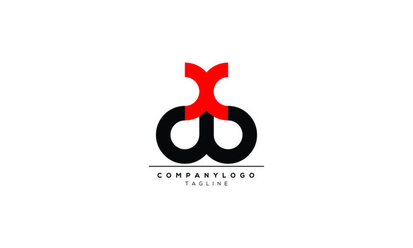 xw wx Abstract initial monogram letter alphabet logo design
