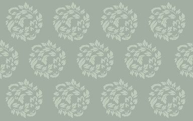pattern texture Vector. Floral ornament decoration. Royal ements. Victorian engraved retro design. Vintage fabric decor.