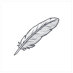 art a feather sign icon
