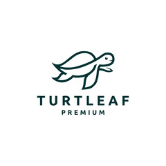 Turtle Leaf Combination Abstract Logo Design Nature Vector