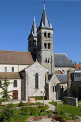 Ville de Melun, collégiale Notre-Dame classée monument historique dès 1840, département de Seine-et-Marne, France
