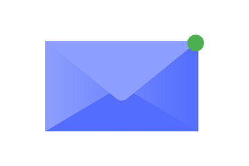 Email letter icon. Modern vector illustration. Single pictogram. Badge writing blue color.