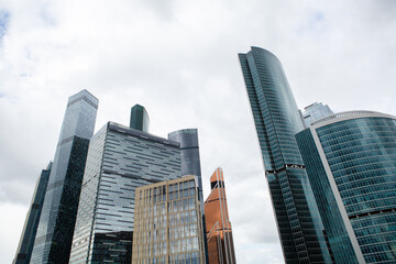 Obraz premium Skyscrapers of Moscow city against the sky