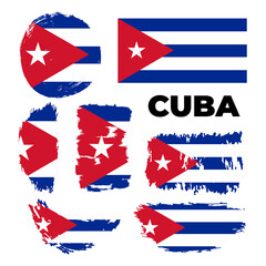 Flag of Cuba page symbol for your web site design Cuba flag logo, app, UI. 