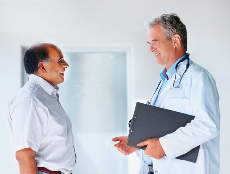 Doctor talking to patient