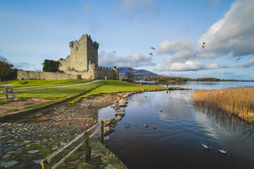 Ross Castle, built at the end of the 15th century, is a castle bordering Lough Leane, the largest...