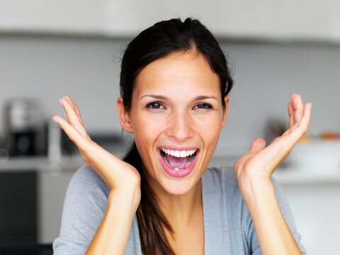Excited woman