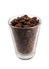 Cup of coffee beans