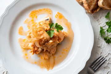Baccalà in guazzetto, cibo tipico della cucina Campana 
