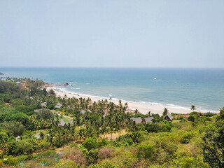 seascape horizon of goa beach blue water