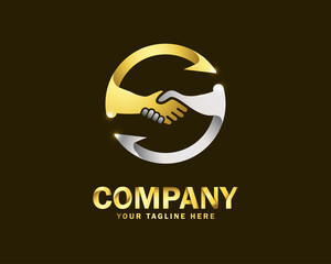 luxury gold reload deal logo design template