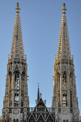 Fototapeta na wymiar Votivkirche - a temple of the Roman Catholic Church in Vienna (Austria)