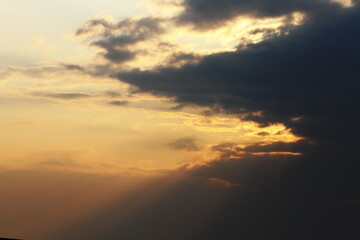 Fototapeta na wymiar Sunset time in Viareggio , Italy