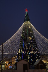 christmas tree in the night