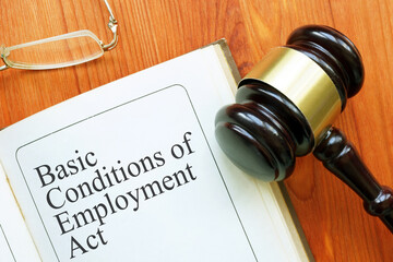 Basic conditions of employment act BCEA is shown on the business photo using the text