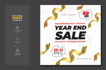 Year-End Promotional Sale Social-media post Template