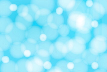  Abstract soft white bokeh on a cyan background