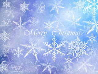 Snowflakes on dark blue background,Christmas greeting card