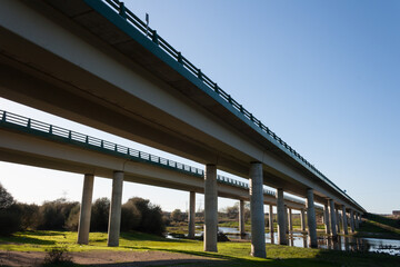 View from under the bridge over the Tietar river as it passes through La Bazagona