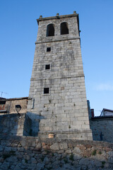 Fototapeta na wymiar Medieval town of the church in Miranda del Castanar. Salamanca, Spain.