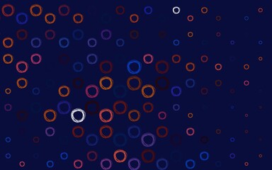 Light Blue, Red vector template with circles.