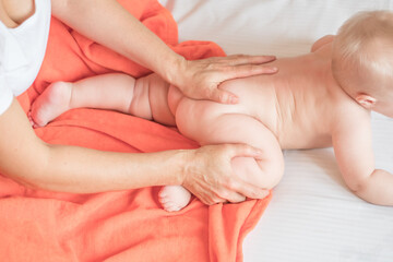 Fingers massage for newborn baby for speech development. This tactile gymnastics contributes to...