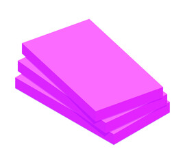 Stack of extruded polystyrene foam insulation material isolated on white background. Foam board flat vector icon. Vector illustration XPS insulator for heat cold protection. 3D cartoon EPS foam sheets