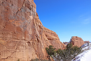 Arches National Park, Utah, in winter	